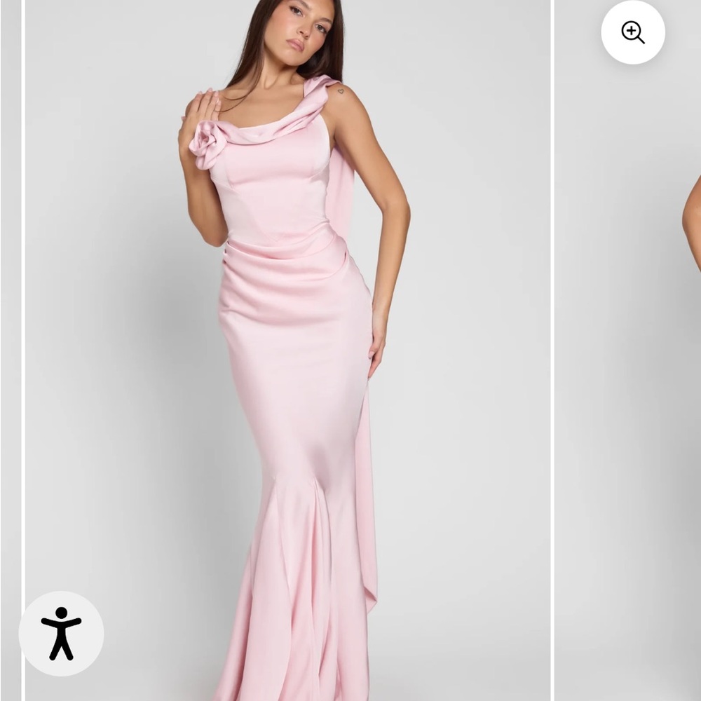 Chic One-Shoulder Pink Dress